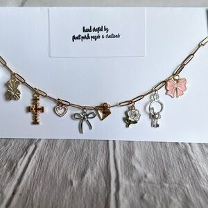 Mixed metal Bible/book chain